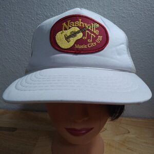 Vintage Youngan Nashville Music City Patch Rope Trucker Hat